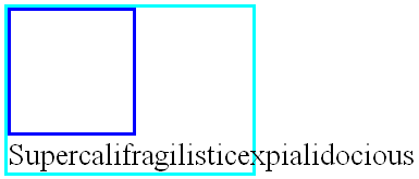 Image illustrating the effect of an unbreakable piece of content being reflowed to just after a float which left insufficient room next to it for the content to fit.