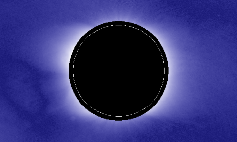 An image from NCAR's K-Cor telescope