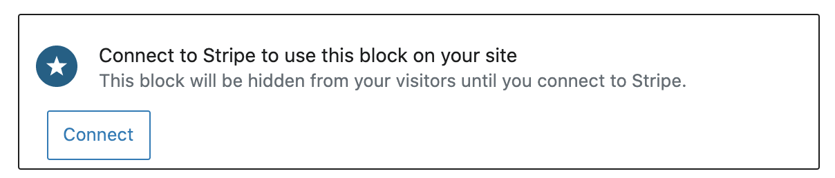 El banner sobre el bloque Pagos con un botón para conectar con Stripe.