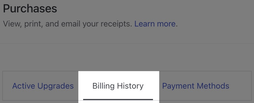 청구 내역 탭이 선택됩니다.