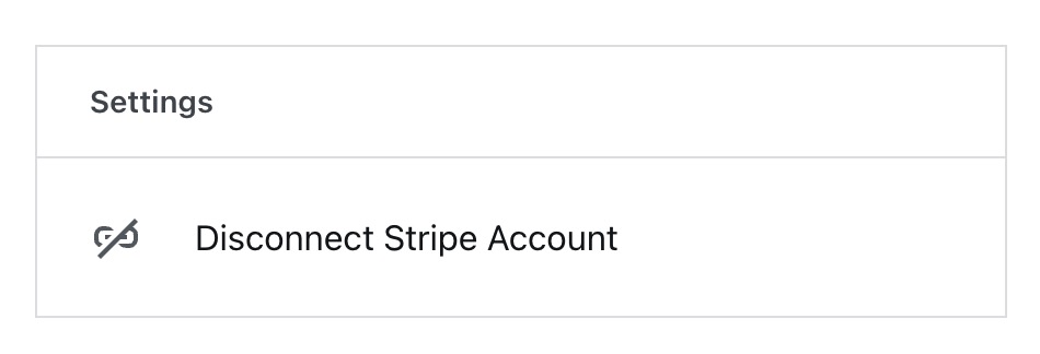 La opción de Configuración de pagos para desconectar tu cuenta de Stripe de tu cuenta de WordPress.com.