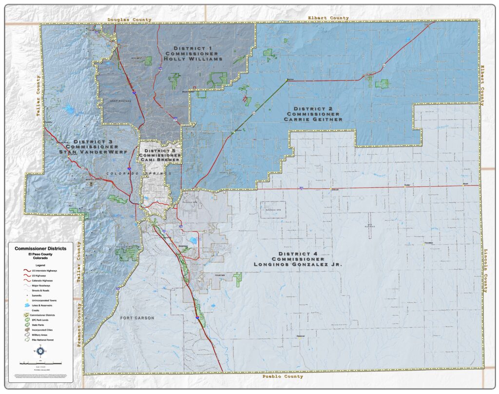 Previous El Paso County Colorado District Map