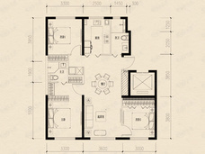 建发·望京养云3室2厅2卫户型图