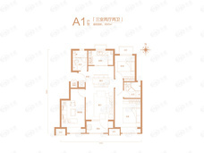 合景泰富·天汇3室2厅2卫户型图