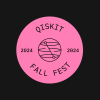 Pink circle on a black background with a bloch sphere in the center and the words Qiskit Fall Fest 2024