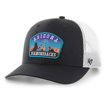 Men's Arizona Diamondbacks '47 Black Retro Region Patch Trucker Adjustable Hat