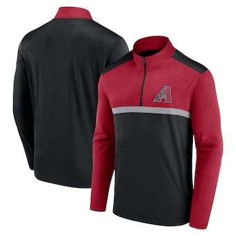 Men's Arizona Diamondbacks Fanatics Black Unstoppable Quarter-Zip Top