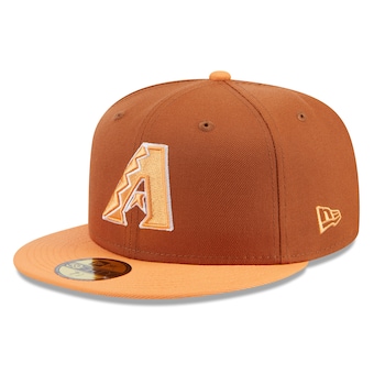 Men's Arizona Diamondbacks New Era Brown/Orange Spring Color Basic Two-Tone 59FIFTY Fitted Hat