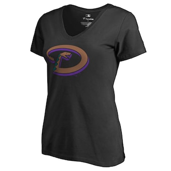 Women's Arizona Diamondbacks Black Cooperstown Collection Forbes T-Shirt