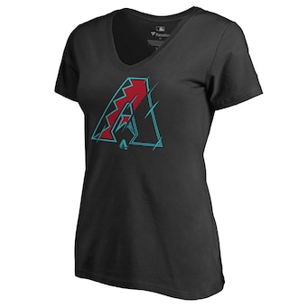 Women's Arizona Diamondbacks Black X-Ray V-Neck T-Shirt