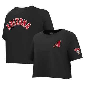 Women's Arizona Diamondbacks Pro Standard Black Classic SJ Cropped Boxy T-Shirt