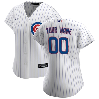 Women's Chicago Cubs Nike White Home Replica Custom Jersey