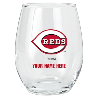 Cincinnati Reds 15oz. Personalized Stemless Glass Tumbler