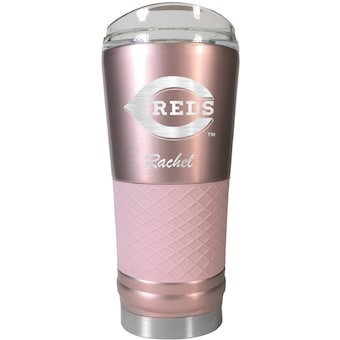 Cincinnati Reds 24oz. Personalized Rose Gold Draft Tumbler