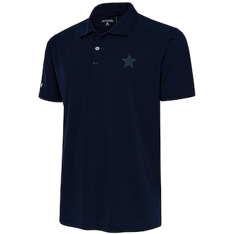 Men's Antigua Navy Dallas Cowboys Tonal Logo Tribute Polo