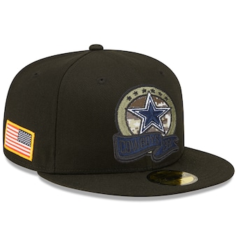 Men's New Era Black Dallas Cowboys 2022 Salute To Service 59FIFTY Fitted Hat 