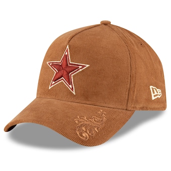 Men's New Era Brown Dallas Cowboys Ornamental Corduroy 9FORTY Adjustable Hat