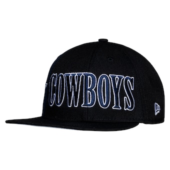 Men's New Era Emmitt Smith Black Dallas Cowboys Panel #22 9FIFTY Snapback Hat