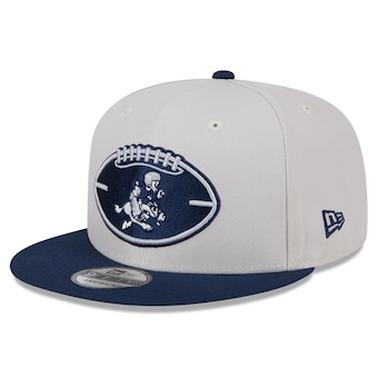 Men's New Era Stone/Navy Dallas Cowboys 2024 Sideline Historic 9FIFTY Snapback Hat