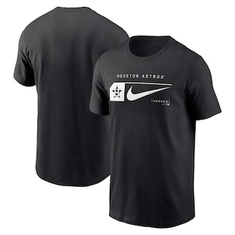 Men's Houston Astros Nike Black Fashion Graphic Swoosh T-Shirt