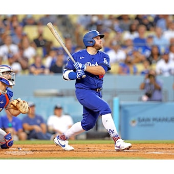 Unsigned Los Angeles Dodgers Max Muncy Fanatics Authentic Batting at Dodger Stadium Photograph