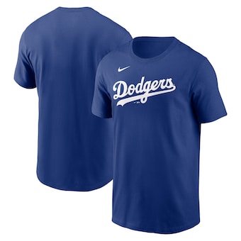 Men's Los Angeles Dodgers Nike Royal Fuse Wordmark T-Shirt