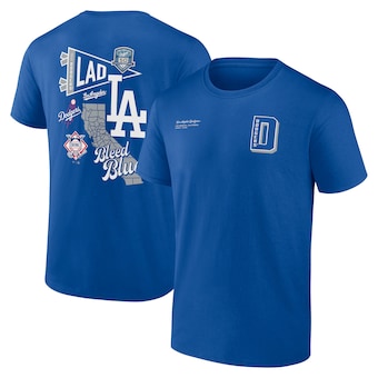 Men's Los Angeles Dodgers Profile Royal Big & Tall Split Zone T-Shirt