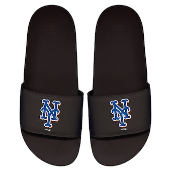 Men's New York Mets ISlide Black Alternate Logo Motto Slide Sandals