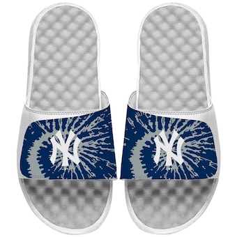 New York Yankees ISlide White Tie Dye Slide Sandals