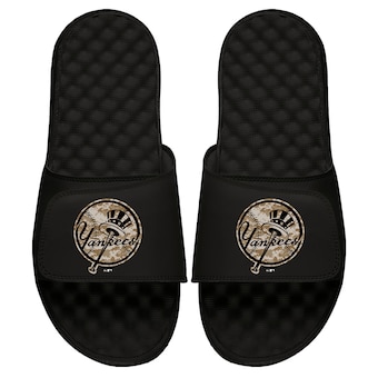 Men's New York Yankees ISlide Black Camo Logo Slide Sandals