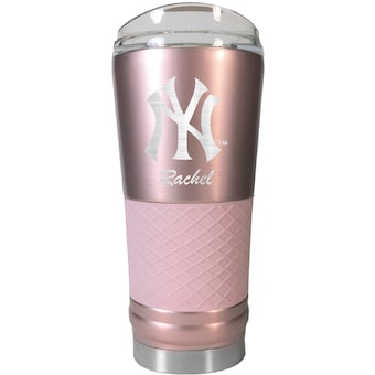 New York Yankees 24oz. Personalized Rose Gold Draft Tumbler