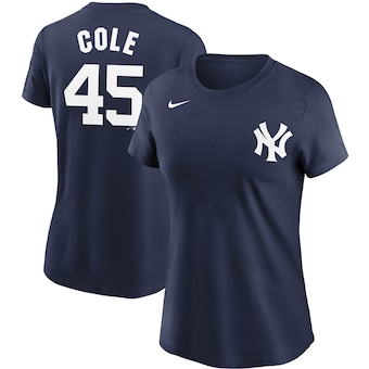 Women's New York Yankees Gerrit Cole Nike Navy Name & Number T-Shirt