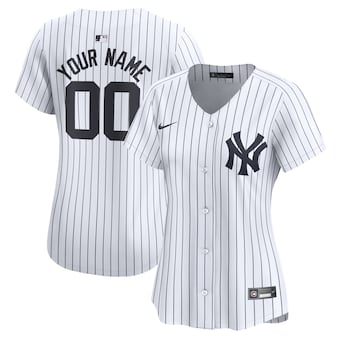 Women's New York Yankees Nike White Home Limited Custom Jersey