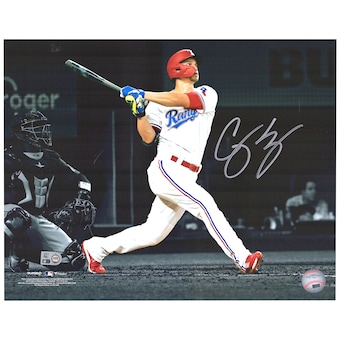 Autographed Texas Rangers Corey Seager Fanatics Authentic 11" x 14" Spotlight Hitting Photograph