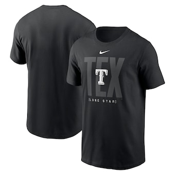 Men's Texas Rangers Nike Black Fashion Local T-Shirt