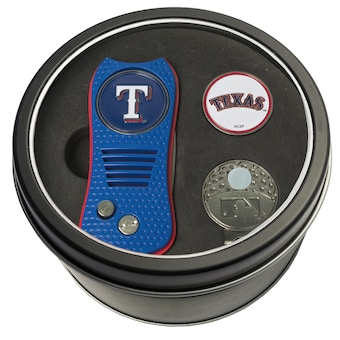 Texas Rangers Divot Tool, Ball Marker & Cap Clip Personalized Tin Gift Set