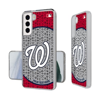 Washington Nationals Circle Design Galaxy Clear Phone Case