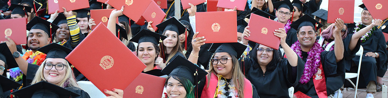 Group of diverse graduates