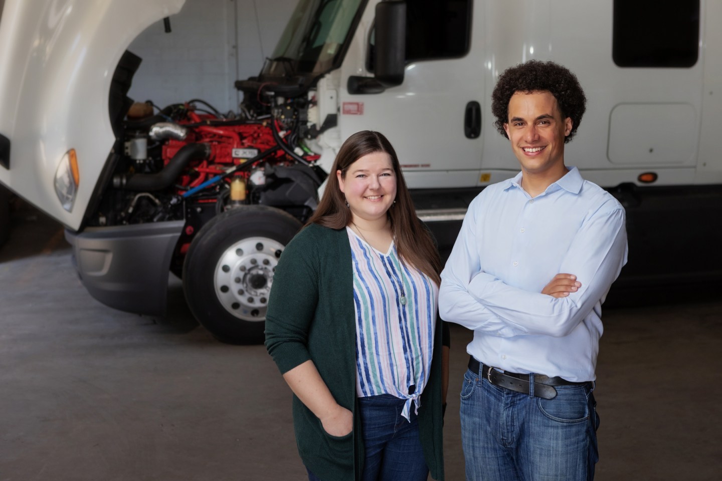 ClearFlame founders Julie Blumreiter and B.J. Johnson.