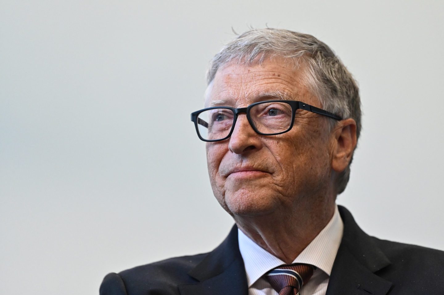 Microsoft founder Bill Gates visits Imperial College London on February 15, 2023.