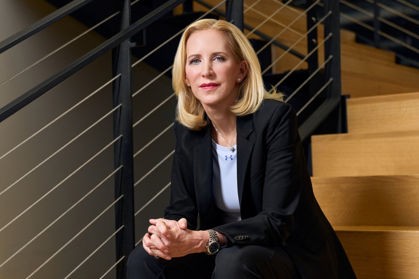 Stephanie Linnartz, President and Chief Executive Officer of Under Armour at their headquarters in Baltimore, MD