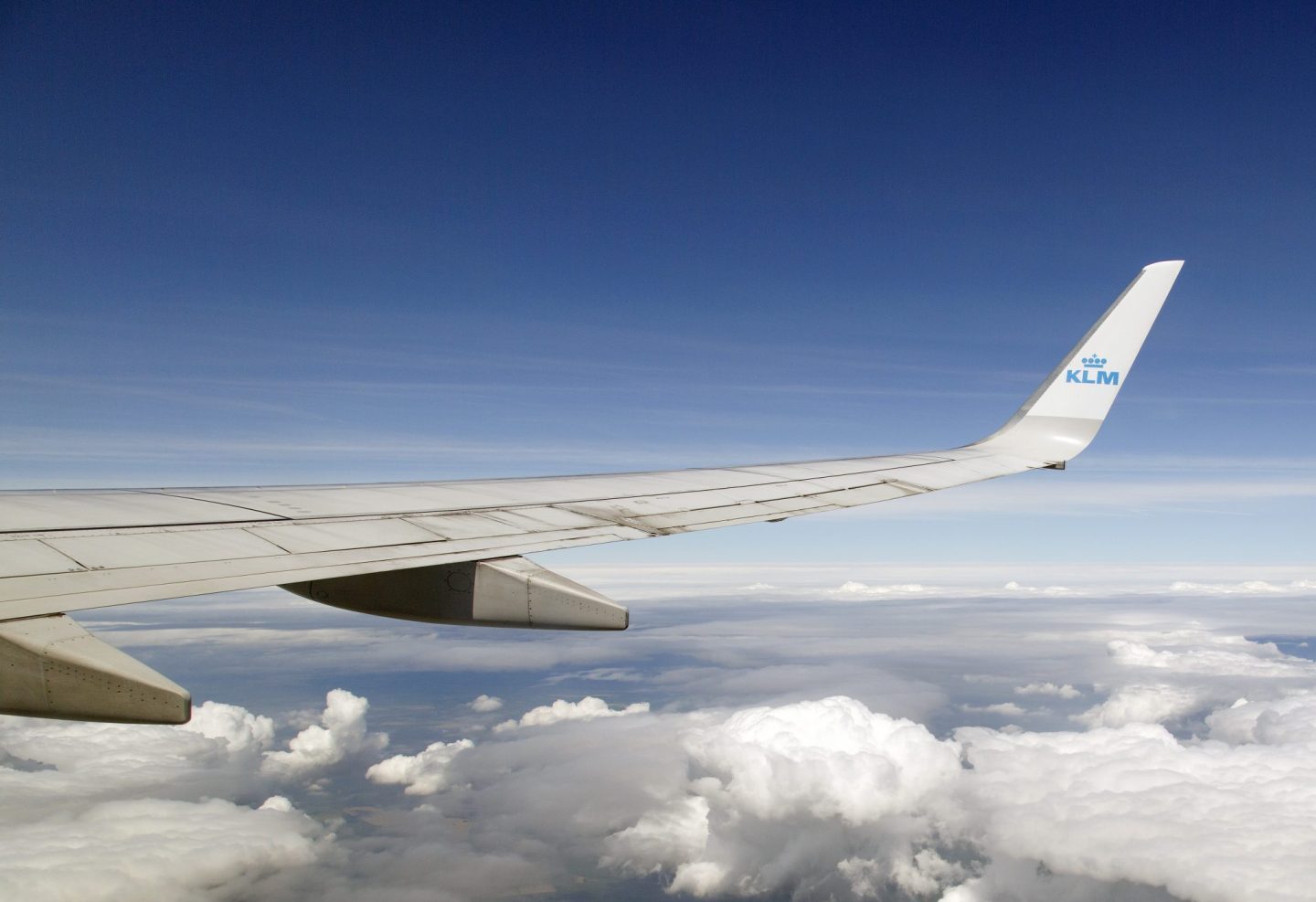 Wing Tip of KLM Aeroplane.