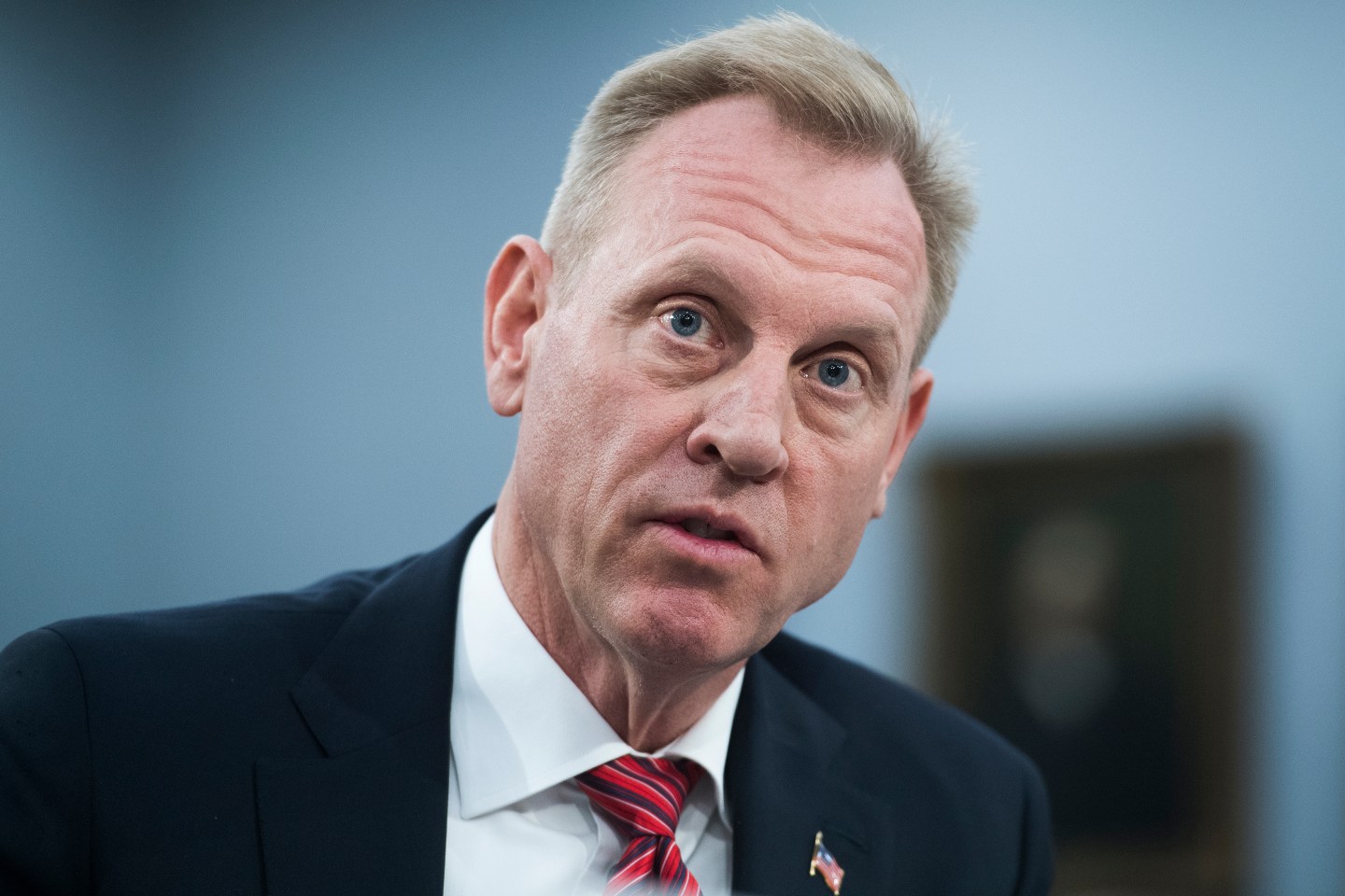 UNITED STATES &#8211; MAY 1: Acting Defense Secretary Patrick Shanahan testifies during a House Appropriations Defense Subcommittee hearing on the FY2020 Department of Defense budget in Rayburn Building on Wednesday, May 1, 2019. (Photo By Tom Williams/CQ Roll Call)