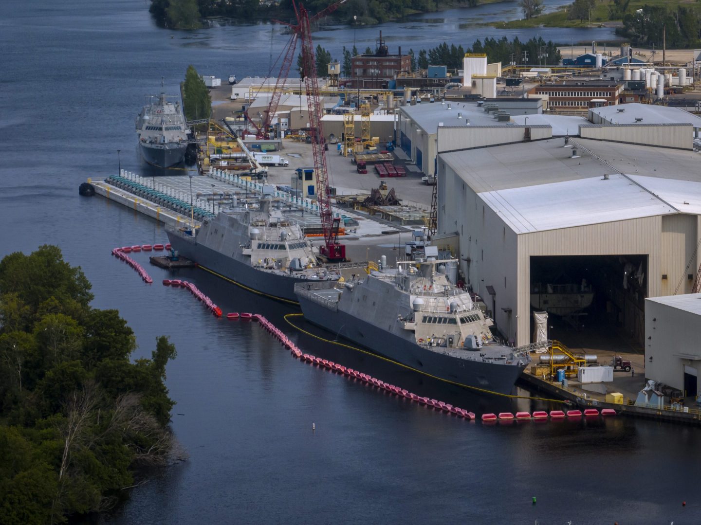 Navy ship under construction