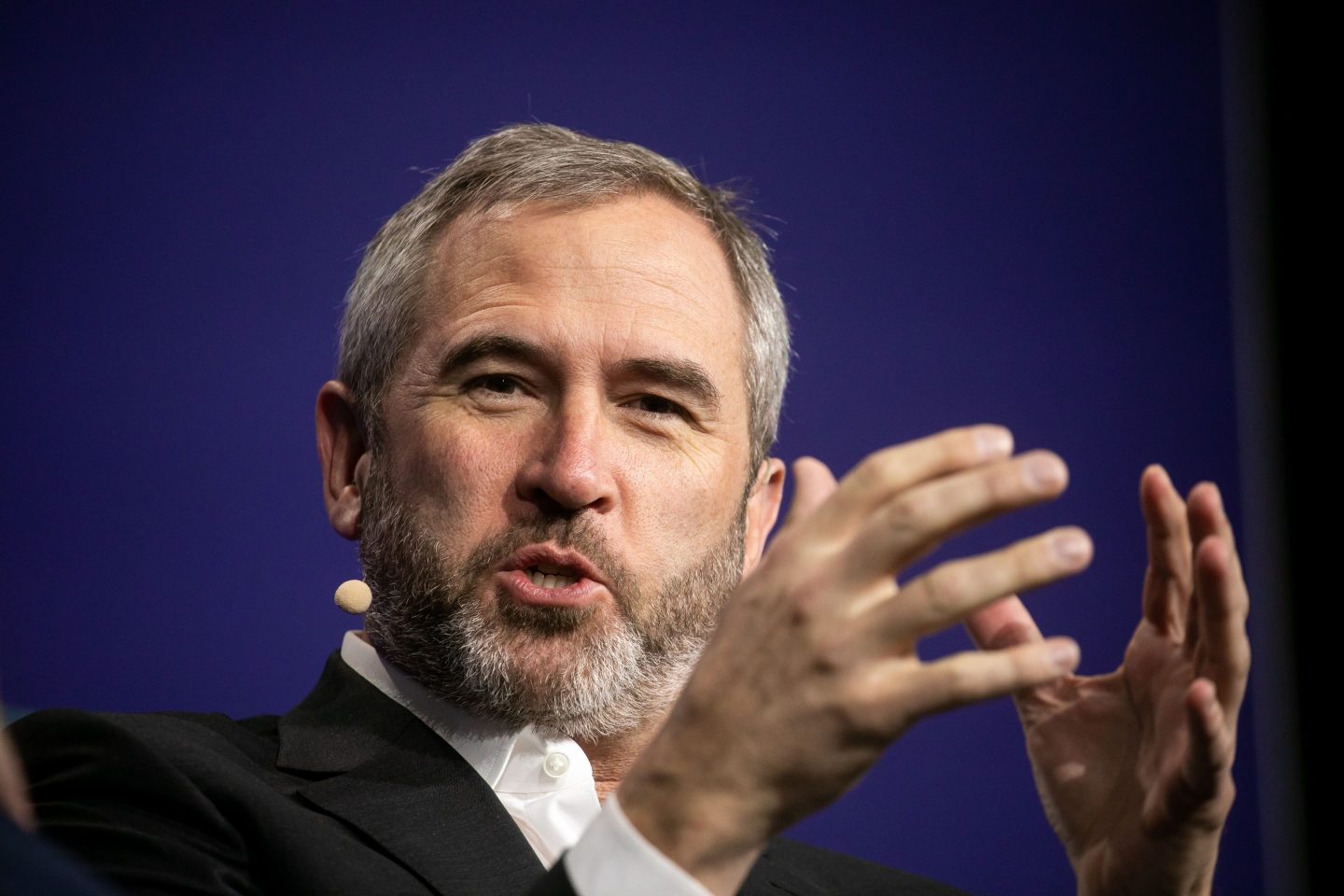 Brad Garlinghouse, chief executive officer of Ripple Labs Inc., speaks during the Messari Mainnet summit in New York, US, on Wednesday, Sept. 20, 2023. The event&#039;s programming covers a convergence of diverse themes shaping the crypto landscape, from AI integration to real-world finance and decentralized governance. Photographer: Michael Nagle/Bloomberg via Getty Images