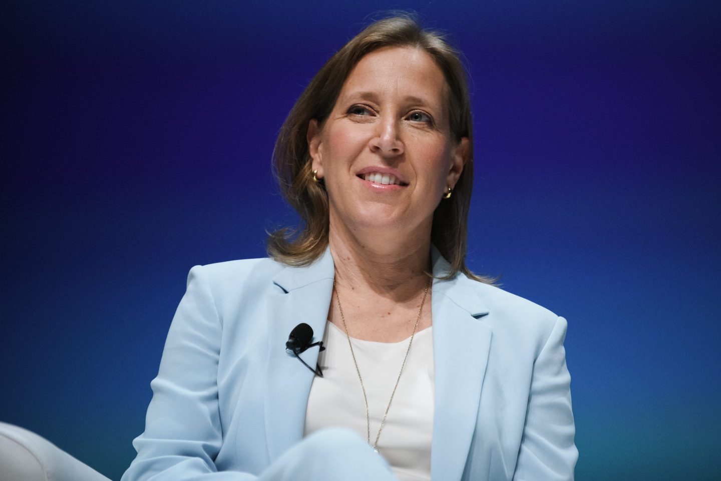 CANNES, FRANCE - JUNE 19:  CEO Youtube Susan Wojcicki speaks during the &#039;What Matters Next&#039; session during the Cannes Lions Festival 2018 on June 19, 2018 in Cannes, France.  (Photo by Francois G. Durand/Getty Images)