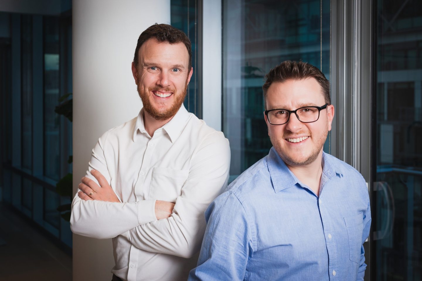 Entrepreneurs David Sinkinson (left) and his brother Chris (right).