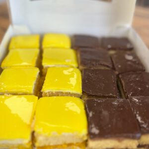 Chocolate and Lemon Doberge Squares