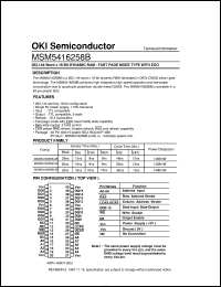 MSM5416258B-30JS Datasheet