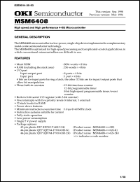 MSM6408-xxxGS-K Datasheet